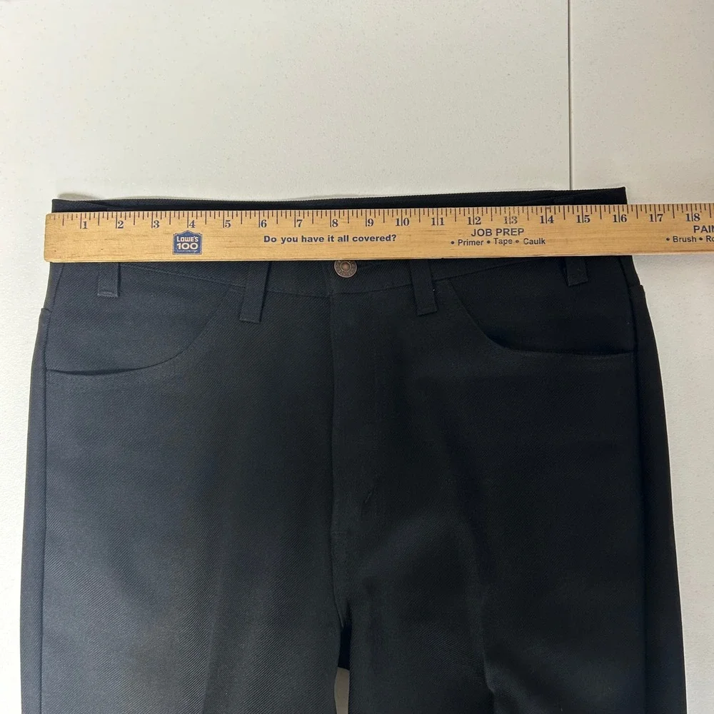 Levi's 517 Action Slacks Mens 33x32 Black Straight Leg Vintage Trousers 90s